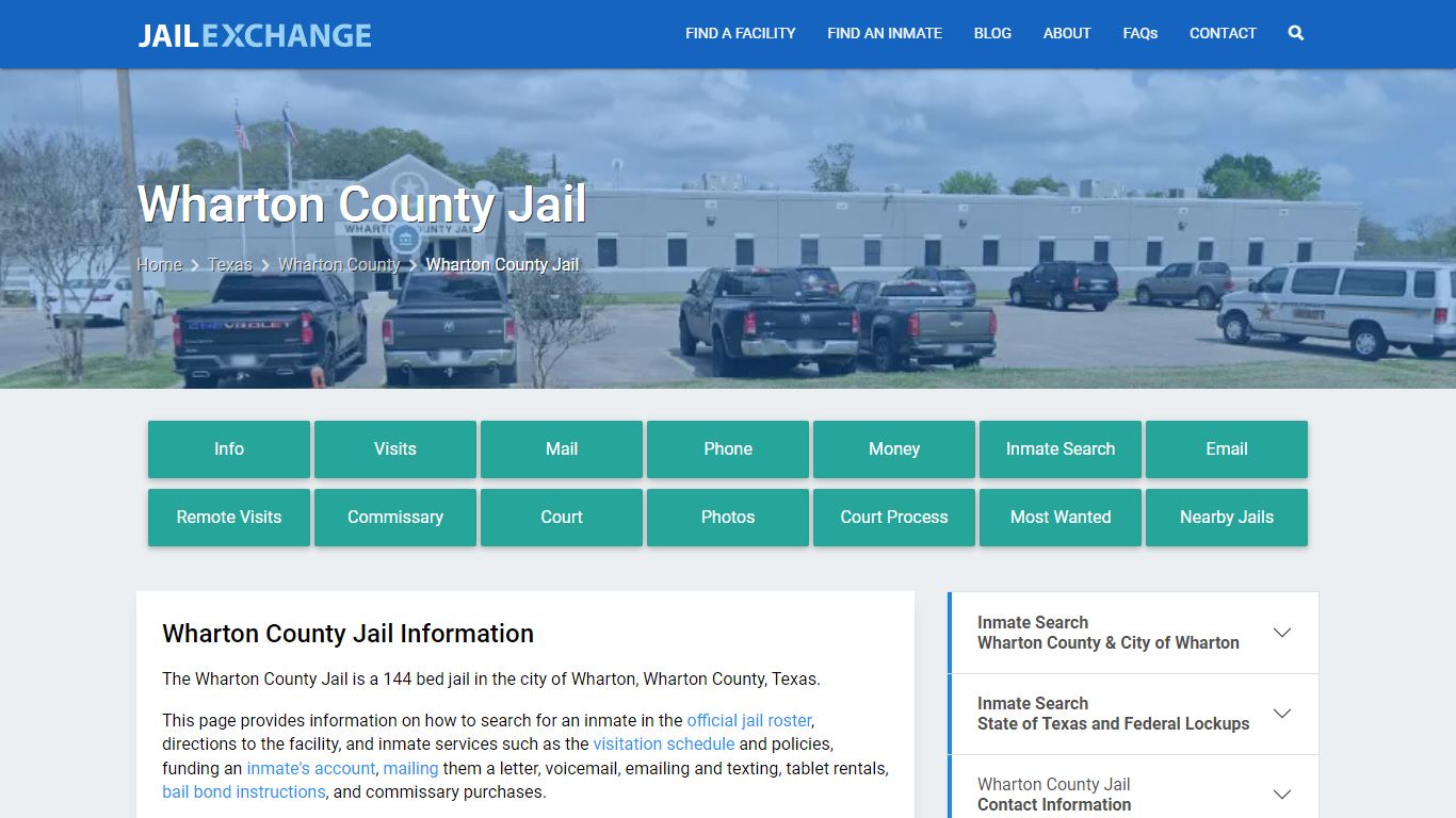 Wharton County Jail, TX Inmate Search, Information